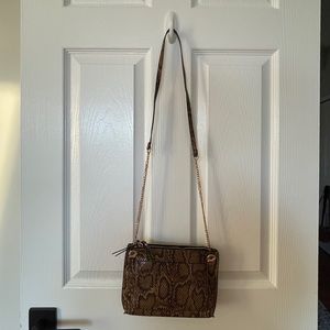 Mango faux crocodile leather print bag